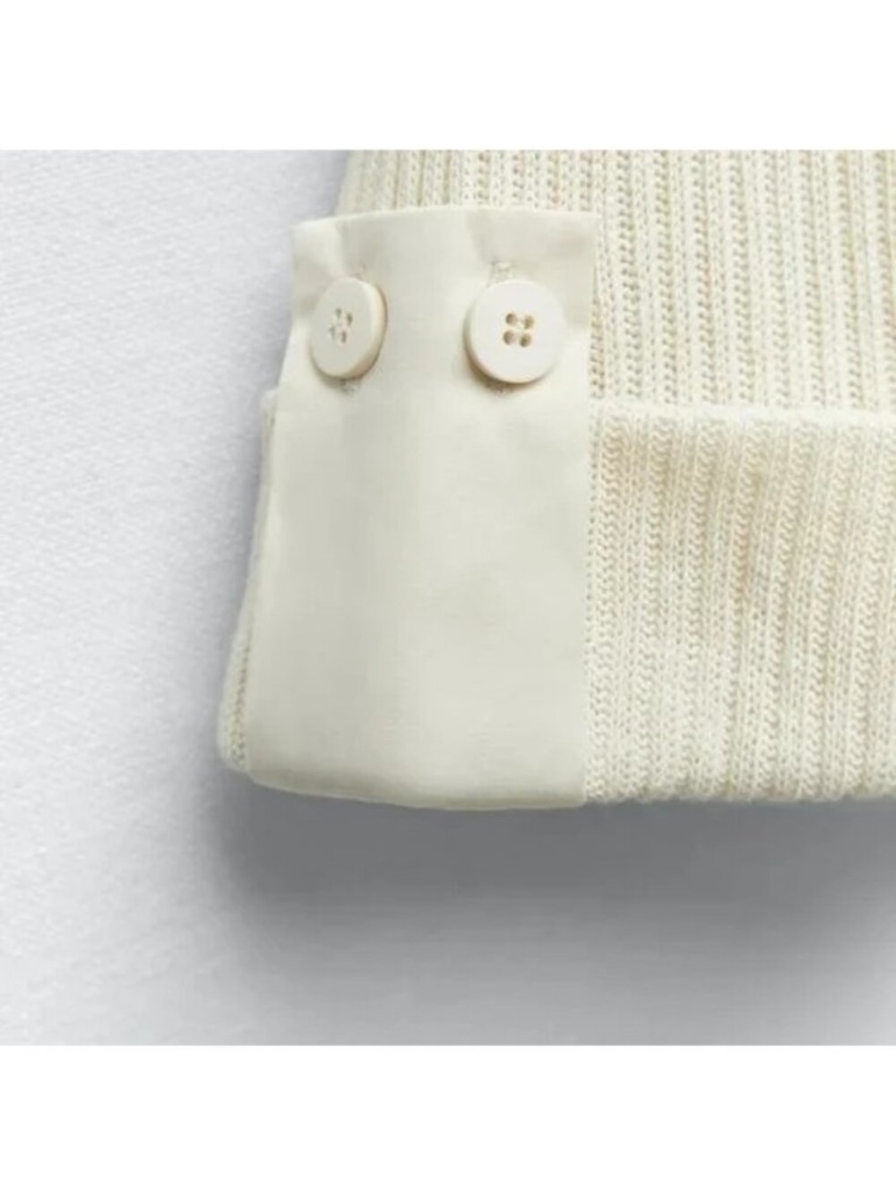 Zara Ivory Ribbed Knit Set - Picture 4 of 16